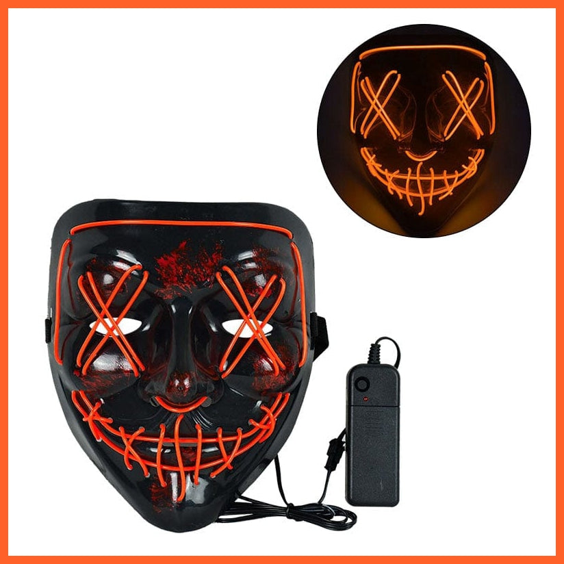 whatagift.com.au K04 Scary Halloween Coldplay Purge Light Up Mask | Halloween Masquerade Party LED Face Masks