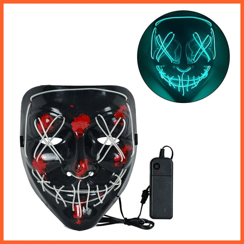 whatagift.com.au K06 Scary Halloween Coldplay Purge Light Up Mask | Halloween Masquerade Party LED Face Masks