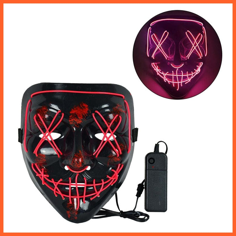 whatagift.com.au K07 Scary Halloween Coldplay Purge Light Up Mask | Halloween Masquerade Party LED Face Masks