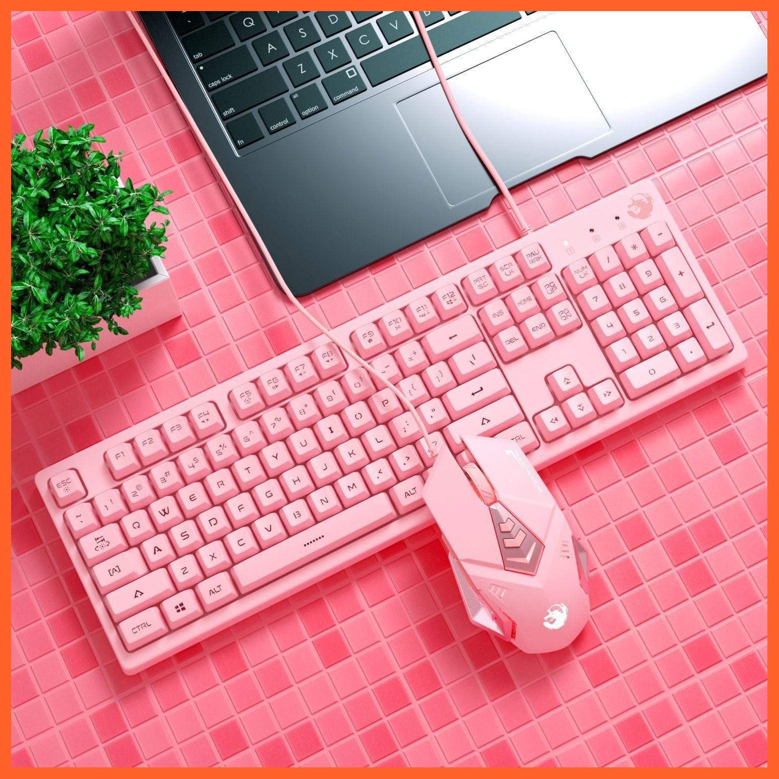Pink Keyboard, Mouse, Headphones Set | Complete Computer Set Of Keyboard, Mouse And Headphones | whatagift.com.au.