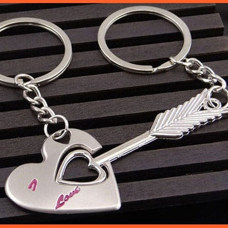 whatagift.com.au Keychains 1 One Pair Key Chain Alloy Arrow Bow Love Keyrings