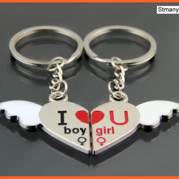 whatagift.com.au Keychains 11 One Pair Key Chain Alloy Arrow Bow Love Keyrings