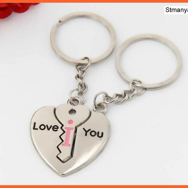 whatagift.com.au Keychains 12 One Pair Key Chain Alloy Arrow Bow Love Keyrings