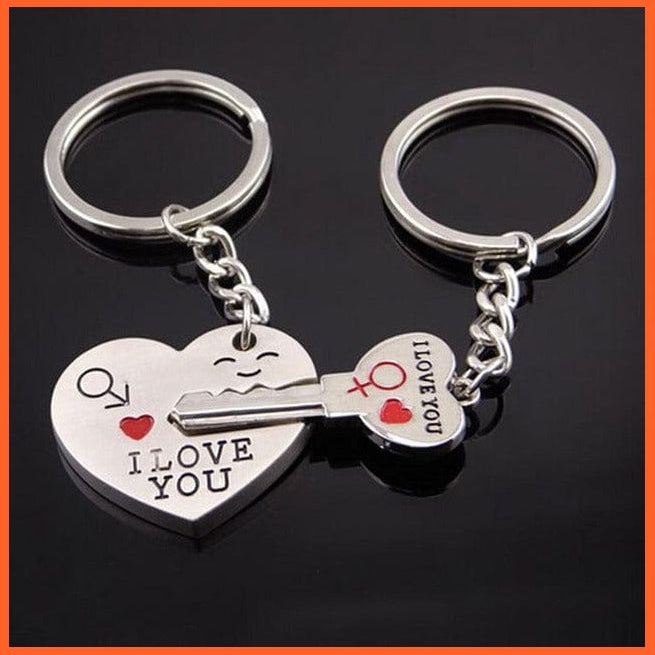 whatagift.com.au Keychains 2 One Pair Key Chain Alloy Arrow Bow Love Keyrings