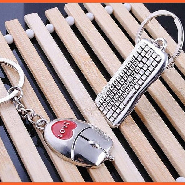 whatagift.com.au Keychains 3 One Pair Key Chain Alloy Arrow Bow Love Keyrings