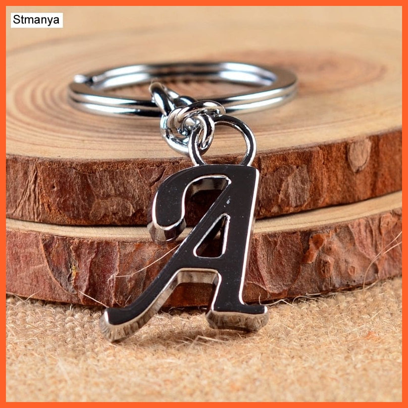 whatagift.com.au Keychains A-Z Letters key Chain | Silver Color Metal Keychain