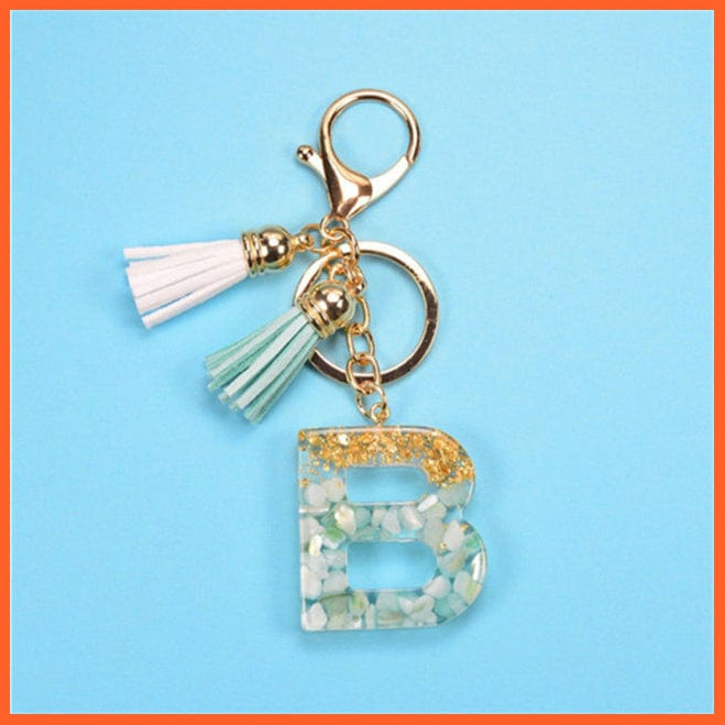 whatagift.com.au Keychains B / China New Exquisite 26 Letters Resin Keychains