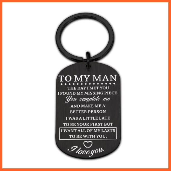 whatagift.com.au Keychains Black-B Birthday Valentine Day Keychain Gifts for Men