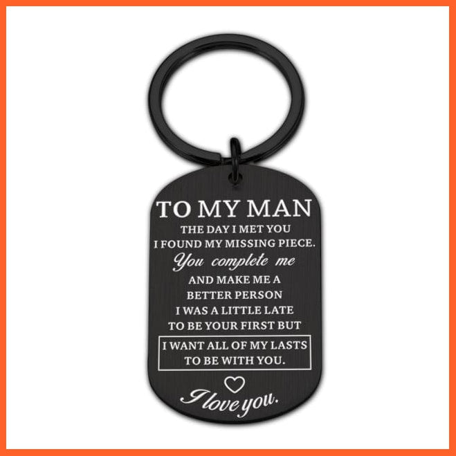 whatagift.com.au Keychains Black-C Birthday Valentine Day Keychain Gifts for Men