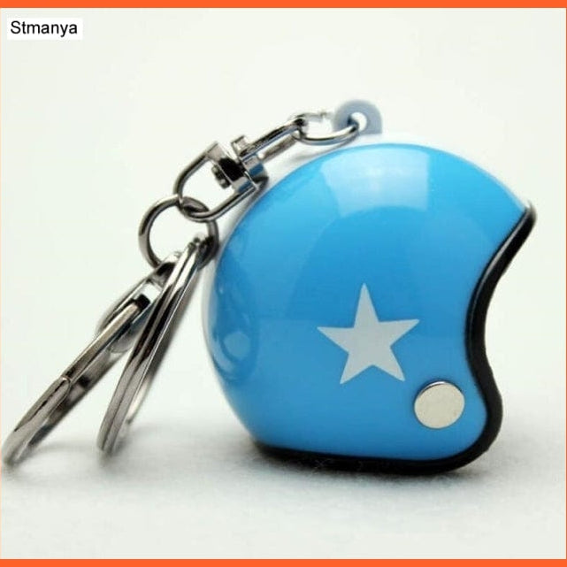 whatagift.com.au Keychains Blue Motorcycle Helmets Key chain
