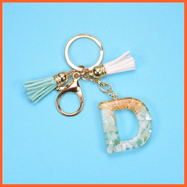 whatagift.com.au Keychains D / China New Exquisite 26 Letters Resin Keychains