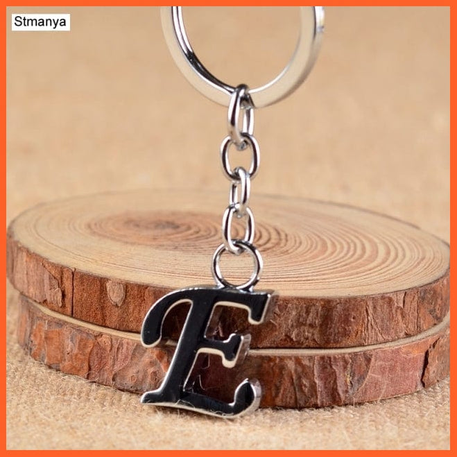 whatagift.com.au Keychains E A-Z Letters key Chain | Silver Color Metal Keychain