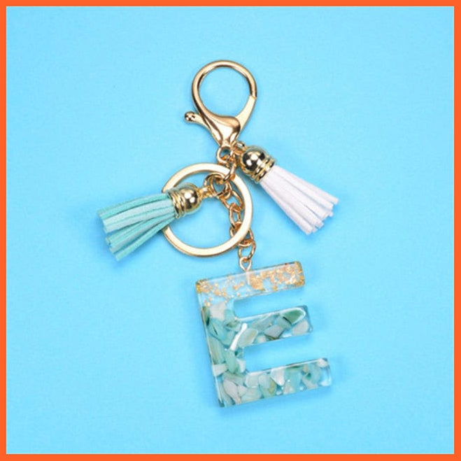 whatagift.com.au Keychains E / China New Exquisite 26 Letters Resin Keychains