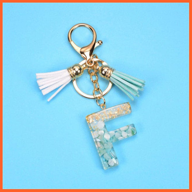 whatagift.com.au Keychains F / China New Exquisite 26 Letters Resin Keychains