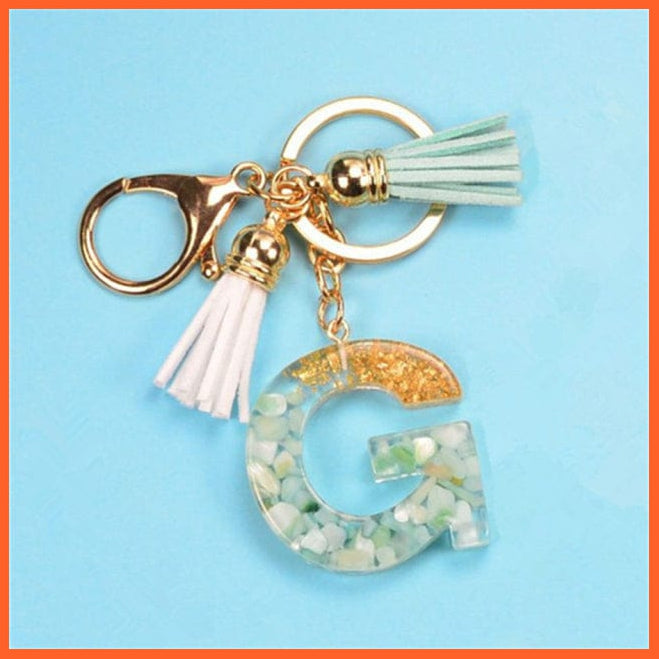 whatagift.com.au Keychains G / China New Exquisite 26 Letters Resin Keychains