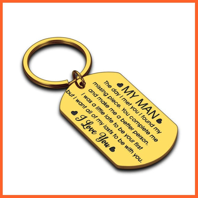 whatagift.com.au Keychains Gold-A Birthday Valentine Day Keychain Gifts for Men