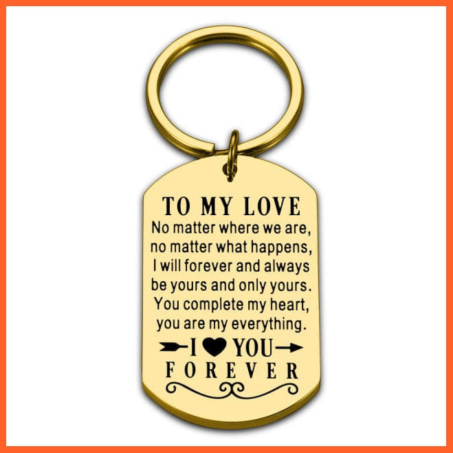 whatagift.com.au Keychains Gold-D Birthday Valentine Day Keychain Gifts for Men