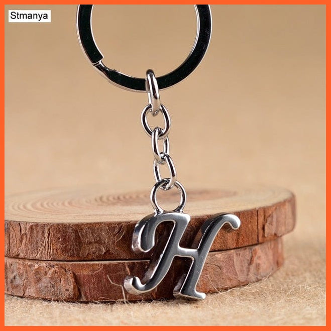 whatagift.com.au Keychains H A-Z Letters key Chain | Silver Color Metal Keychain