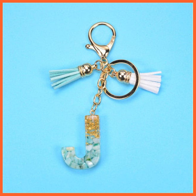 whatagift.com.au Keychains J / China New Exquisite 26 Letters Resin Keychains