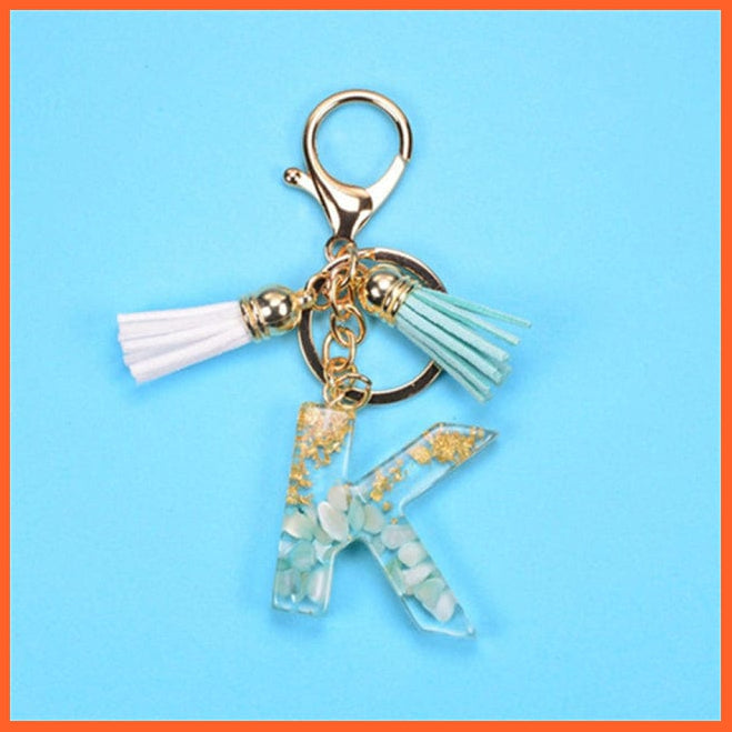 whatagift.com.au Keychains K / China New Exquisite 26 Letters Resin Keychains