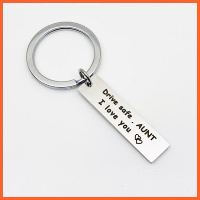 whatagift.com.au Keychains KC06-Aunt Stainless Steel Drive Safe Keychain