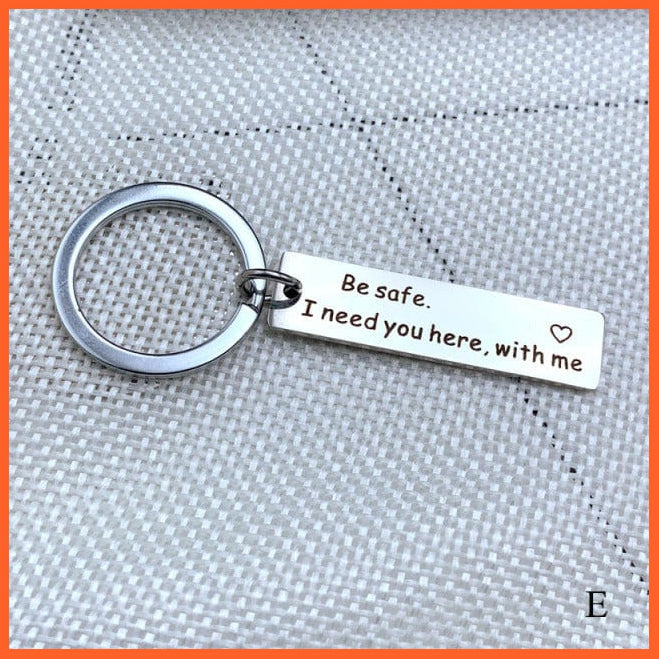whatagift.com.au Keychains KC07-E Stainless Steel Keychain With Drive Safe | Engraved Letters
