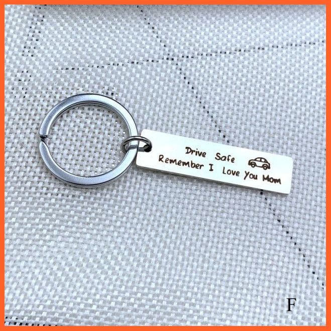 whatagift.com.au Keychains KC07-F Stainless Steel Keychain with Drive Safe | Engraved Letters