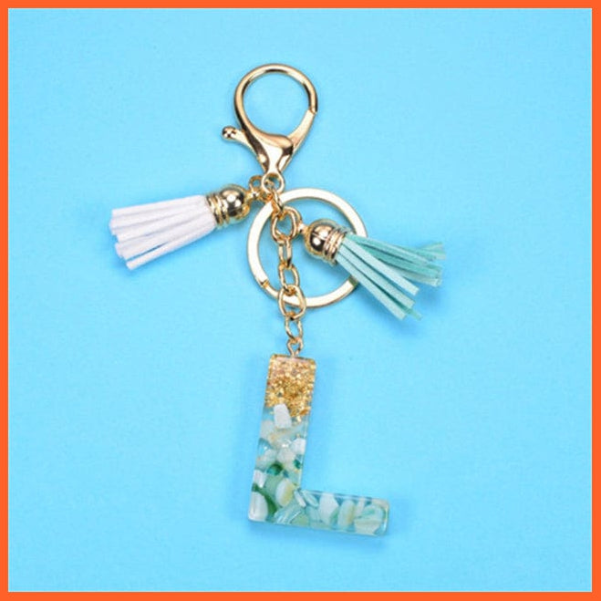 whatagift.com.au Keychains L / China New Exquisite 26 Letters Resin Keychains
