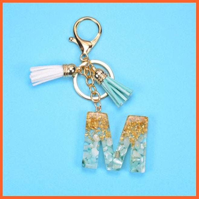 whatagift.com.au Keychains M / China New Exquisite 26 Letters Resin Keychains