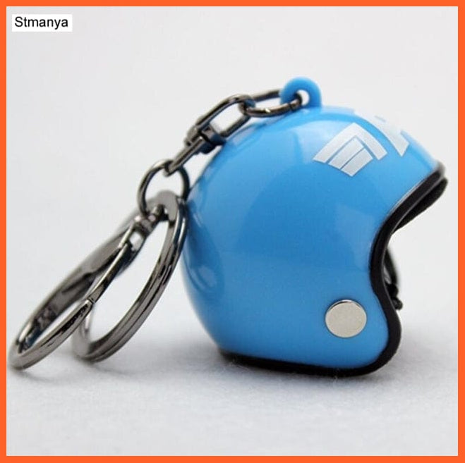 whatagift.com.au Keychains New Blue Motorcycle Helmets Key chain