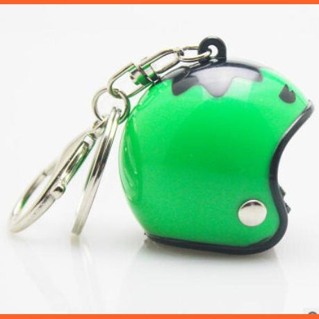 whatagift.com.au Keychains New Green Motorcycle Helmets Key chain
