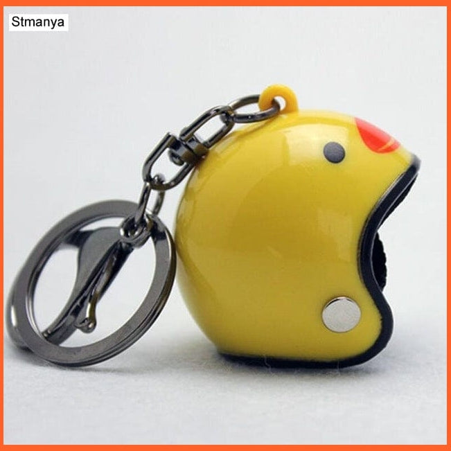 whatagift.com.au Keychains New yellow Motorcycle Helmets Key chain