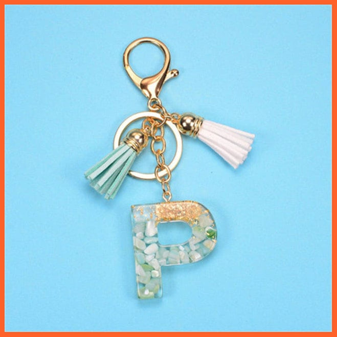 whatagift.com.au Keychains P / China New Exquisite 26 Letters Resin Keychains
