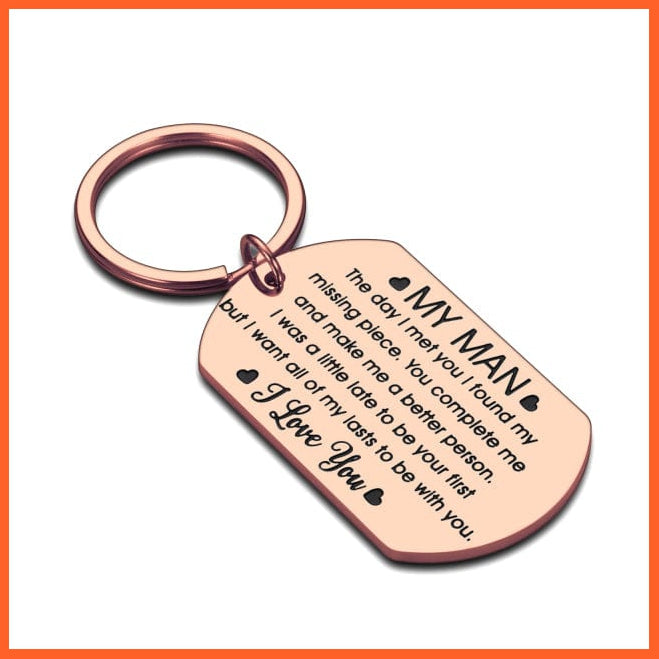 whatagift.com.au Keychains Rose gold-A Birthday Valentine Day Keychain Gifts for Men