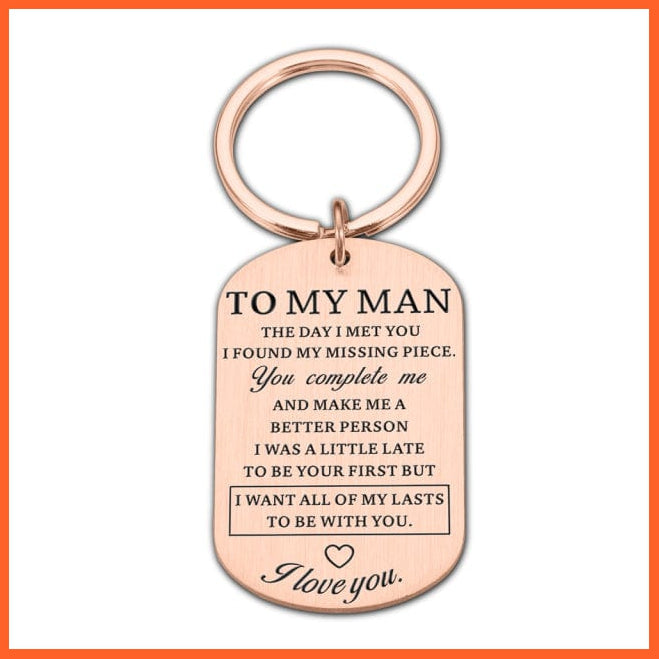 whatagift.com.au Keychains Rose gold-C Birthday Valentine Day Keychain Gifts for Men