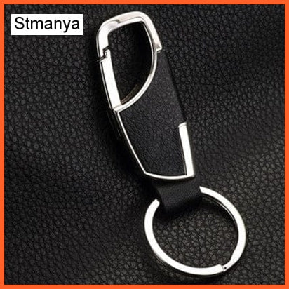 whatagift.com.au Keychains Silver Leather Hanging Car Key Chain