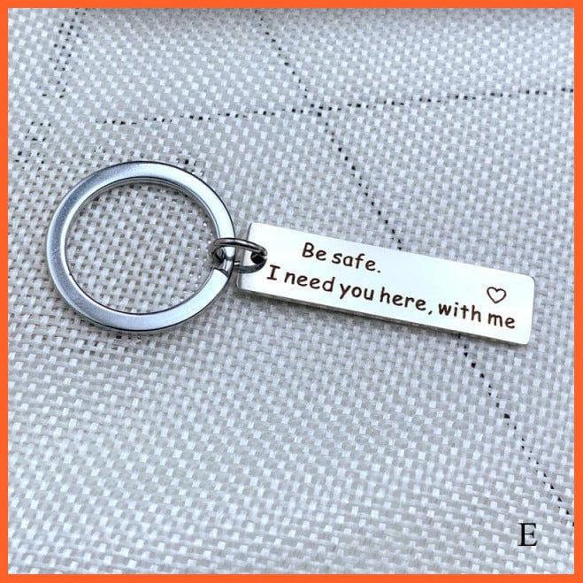 whatagift.com.au Keychains Stainless Steel Keychain With Drive Safe | Engraved Letters