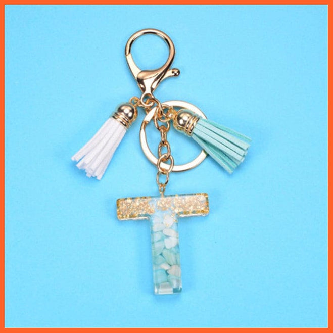 whatagift.com.au Keychains T / China New Exquisite 26 Letters Resin Keychains