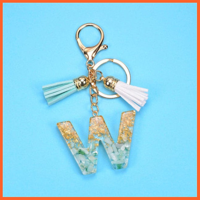 whatagift.com.au Keychains W / China New Exquisite 26 Letters Resin Keychains
