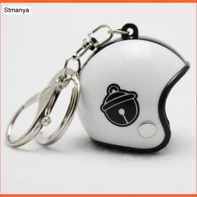 whatagift.com.au Keychains White 1 Motorcycle Helmets Key chain