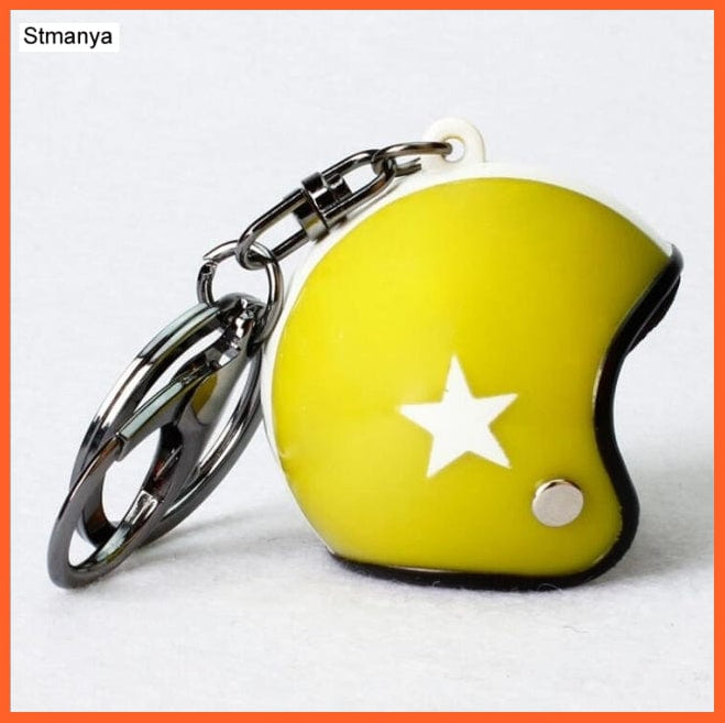 whatagift.com.au Keychains Yellow Motorcycle Helmets Key chain