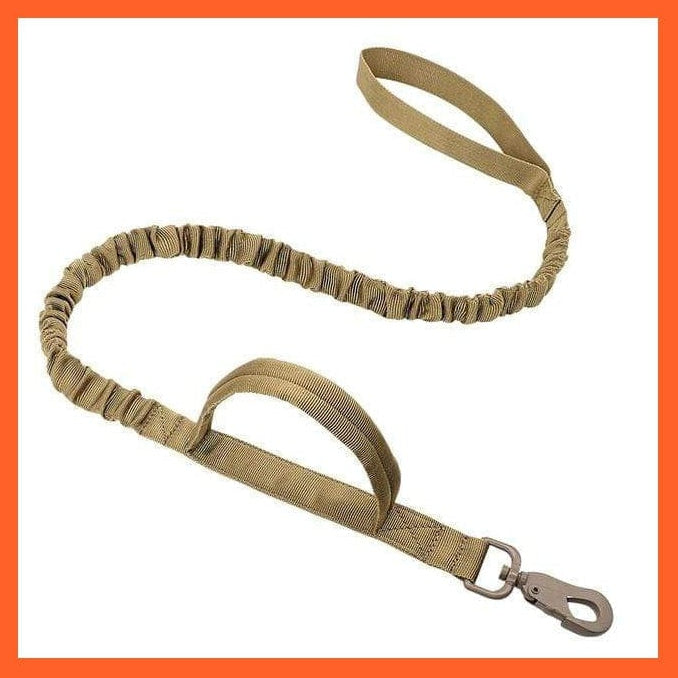 whatagift.com.au Khaki Leash / M Nylon Military Durable Tactical Dog Collar | Tough Dog Collar With Training Control Adjustable Leash