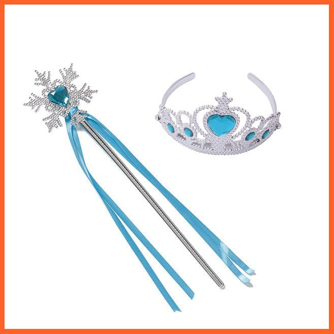 whatagift.com.au Kids Costumes 11 Copy of Girls Elsa Gloves Wand Crown Wig Braid Clothing Cosplay Snow Queen  Accessories
