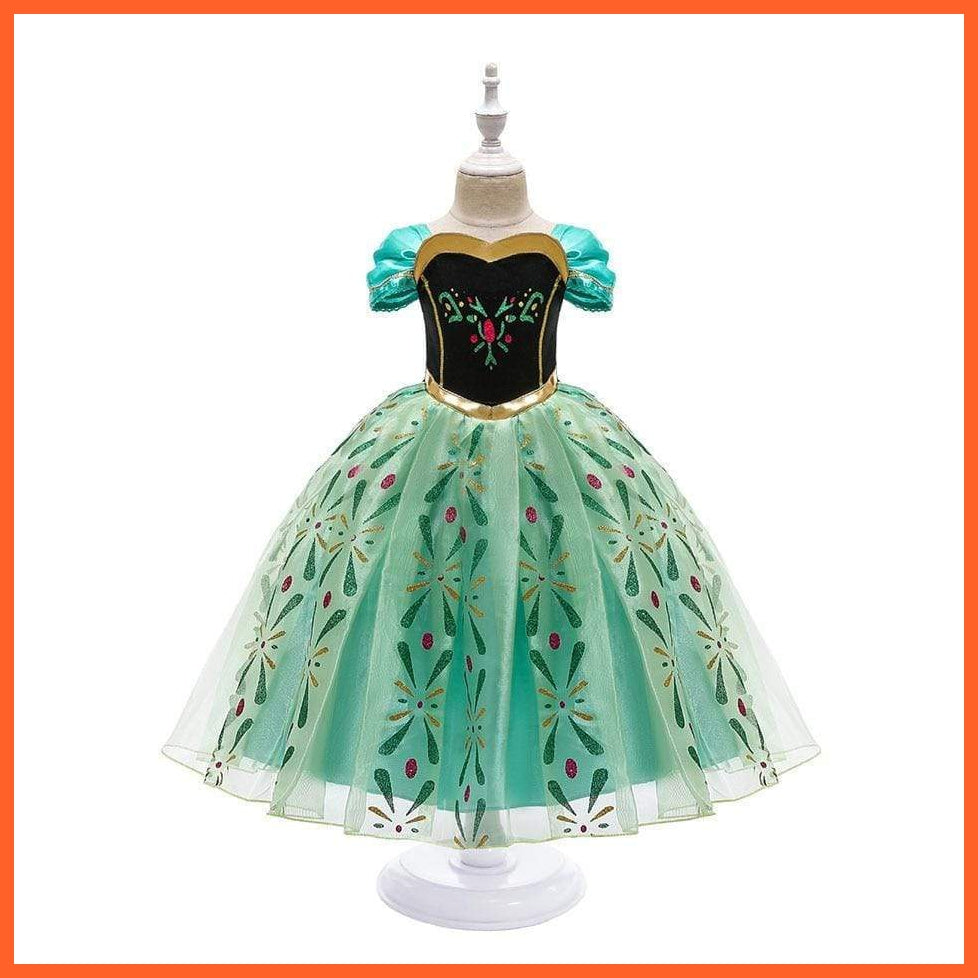 Princess Dress For Girl Cosplay | Snow Queen Princess Costume | Kids Halloween Clothes | whatagift.com.au.
