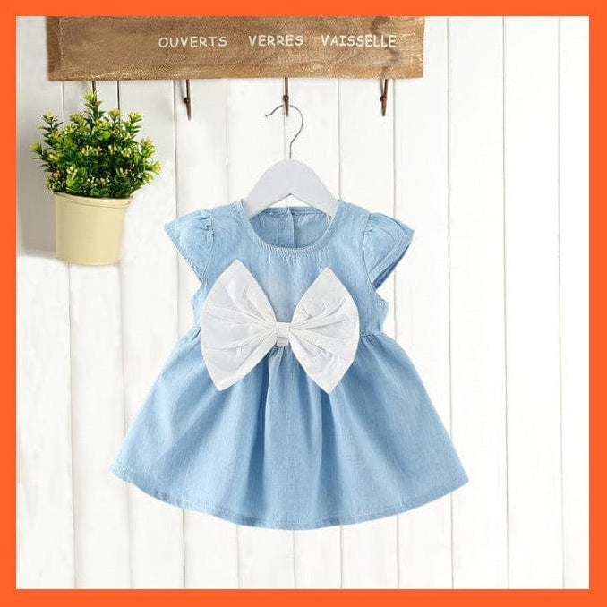 whatagift.com.au kids dress A251White / 12M New Fashion Costume Cute Denim Girls Overalls Skirt | Casual Cute Denim Frock