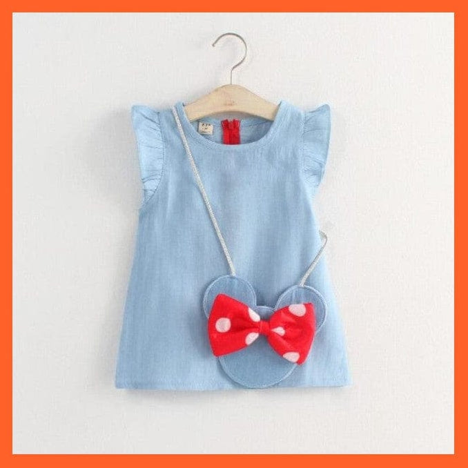 whatagift.com.au kids dress BC1139 / 12M New Fashion Costume Cute Denim Girls Overalls Skirt | Casual Cute Denim Frock