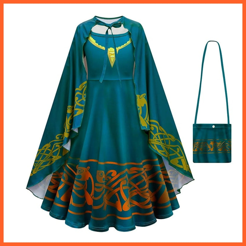 whatagift.com.au Kids Dresses 2-3T (100) / Merida set A Brave Merida Costume for Girls Halloween Princess Dress | Party Cosplay Costume