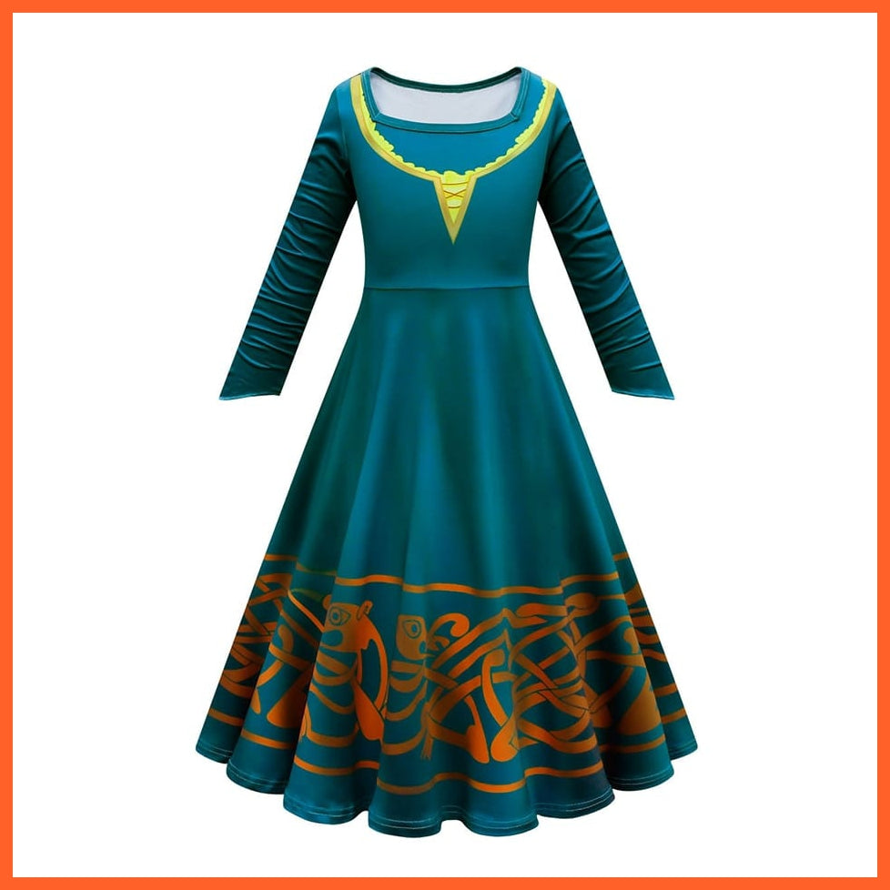 whatagift.com.au Kids Dresses 2-3T (100) / Merida set G Brave Merida Costume for Girls Halloween Princess Dress | Party Cosplay Costume