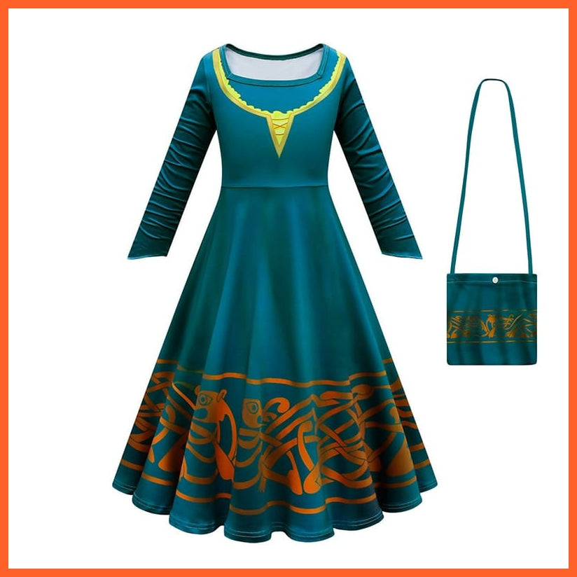 whatagift.com.au Kids Dresses 2-3T (100) / Merida set H Brave Merida Costume for Girls Halloween Princess Dress | Party Cosplay Costume
