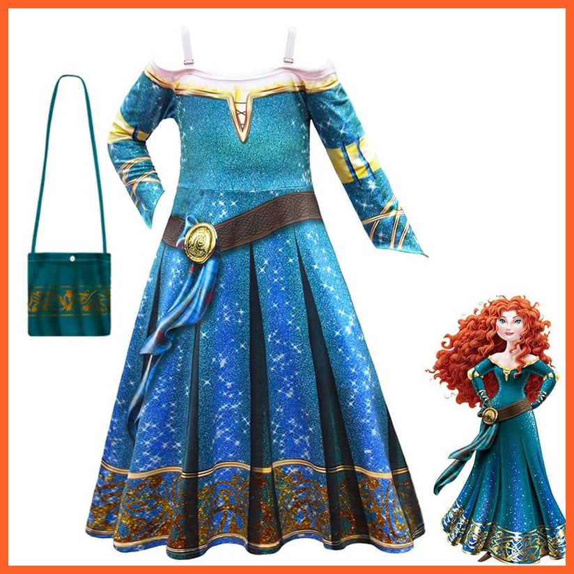 whatagift.com.au Kids Dresses 2-3T (100) / Merida set K Brave Merida Costume for Girls Halloween Princess Dress | Party Cosplay Costume